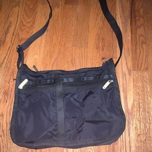 LeSportsac shoulder bag in black.